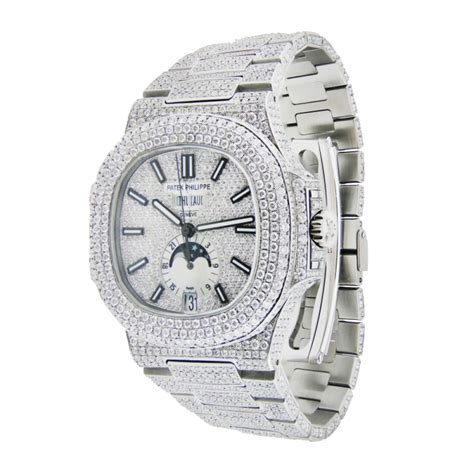 iced out fake patek philippe|Patek Philippe full diamond price.